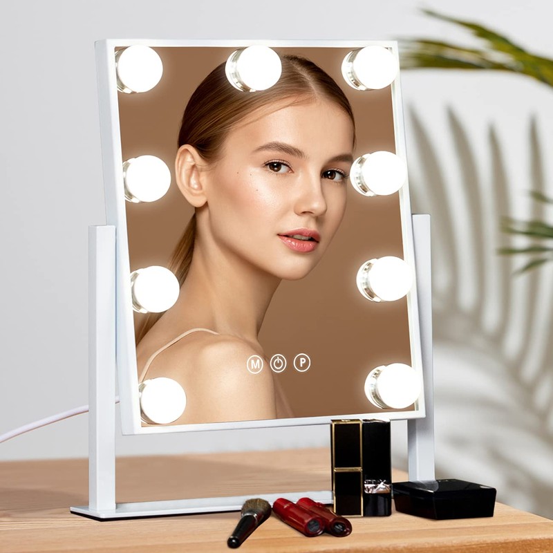 Hansong Vanity Mirror with Lights Lighted Makeup Mirror with 9
