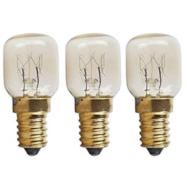 BesYouSel E14 Light Bulb 15W Oven Bulb T22 Microwave Light Bulbs 300℃ High Temperature Microwave Oven Light Bulb Warm White Incandescent Light Bulb 360° Beam Angle, 120V, Pack of 3