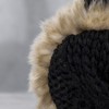 Aran Traditions Knitted Design Faux Fur Earmuffs (Black)