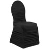 RCZ Decor 4415us Ruched Spandex Chair Cover-Black | 1 Pc