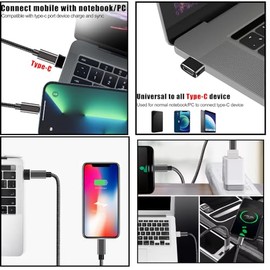 SNESH SNESH 2Pack USB-C Female to USB Male Adapter, USB C to USB A Adapter Compatible with Mbook, Notebook, Tablet, Smartphon