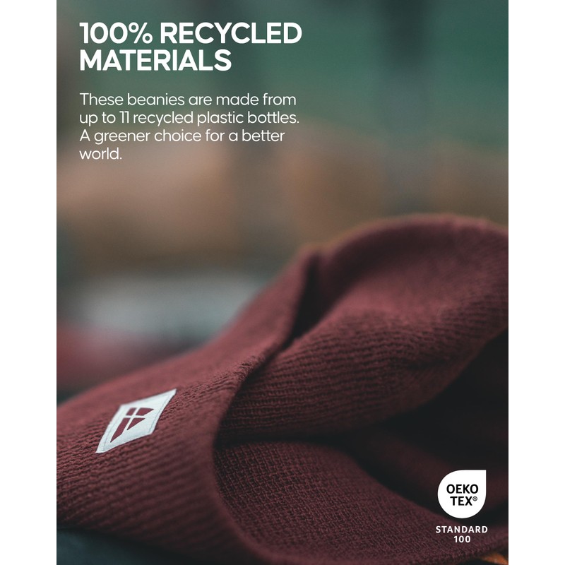 DANISH ENDURANCE Recycled Polyester Beanie (Black)