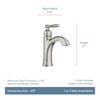 Moen Halle Spot Resist Brushed Nickel One-Handle Single Hole Bathroom