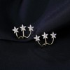 SLUYNZ 925 Sterling Silver Daisy Cuff Earrings Piercings for Women
