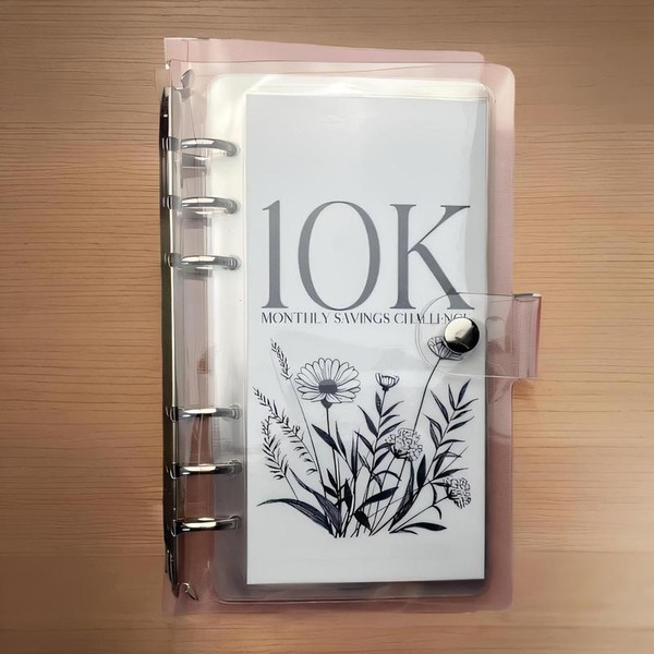A6 12 Month Money Saving Challenge Binder, 1 Count Money