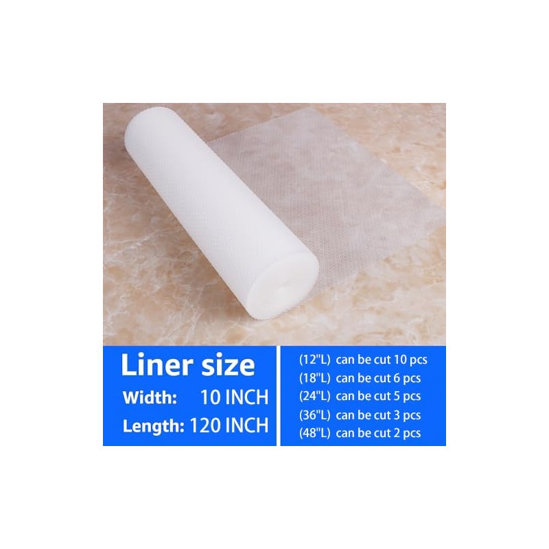 PABUSIOR 10-Inch Clear Cabinet Drawer Liner: Translucent Waterproof Small Kitchen