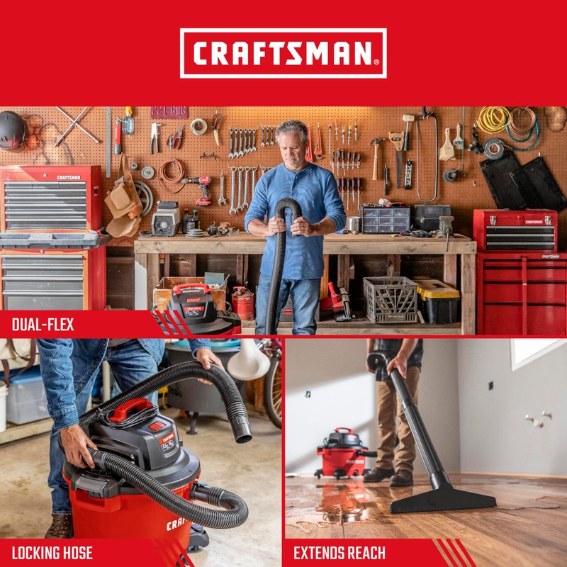 CRAFTSMAN CMXZVBE38759 2-1/2 in. x 20 ft. POS-I-LOCK Wet Dry