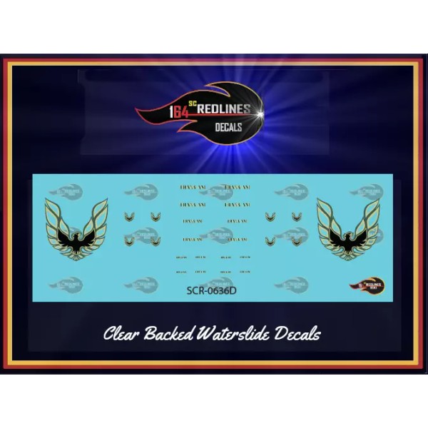 SCR 1/64 '73-76 Firebird "Green" Phoenix Decal Set' SCR-0636D