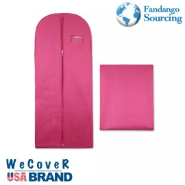 WECOVER 64" Clothes Cover Garment Bag Coat Dress Bags w/Handle & Snaps Color Pink 3 Pack