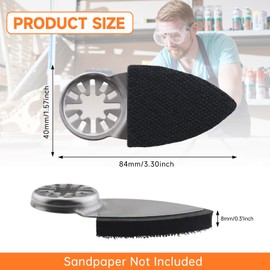10 Pcs Oscillating Tool Sanding Pad, Triangular Finger Sanding Pads, Finger Sanding Pad for Multi Tool Sanding Attachment Surfaces Polish, Deburring, Mechanical Maintenance Cleaning