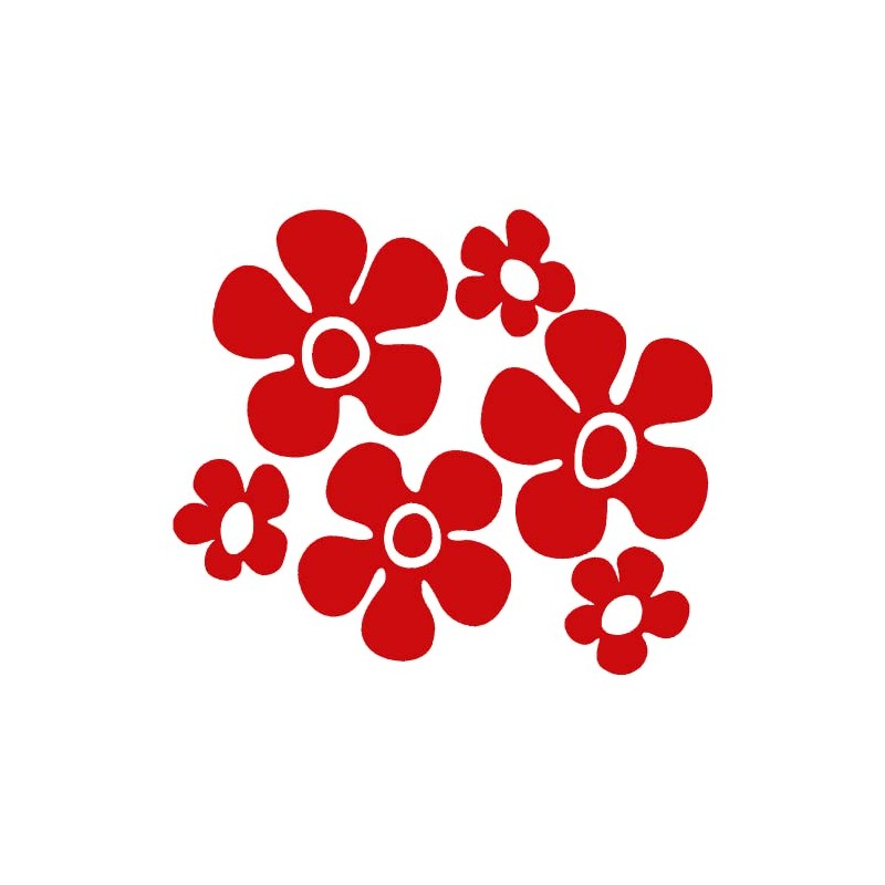 Daisy Flower Daisies Vinyl Cutout Sticker Rub On Decal 4.5-by-5