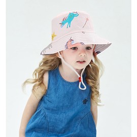 Malaxlx Baby Children's Sun Hat Fishing Hat Summer Hat UV Protection Beach Hat Bucket Hat Toddler Bucket Hat for Girls Boys, Unicorn pink