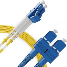 BEYONDTECH LC to SC Fiber Patch Cable Single Mode Duplex - 2m (6.56ft) - 9/125um OS1 LSZH PureOptics Cable Series