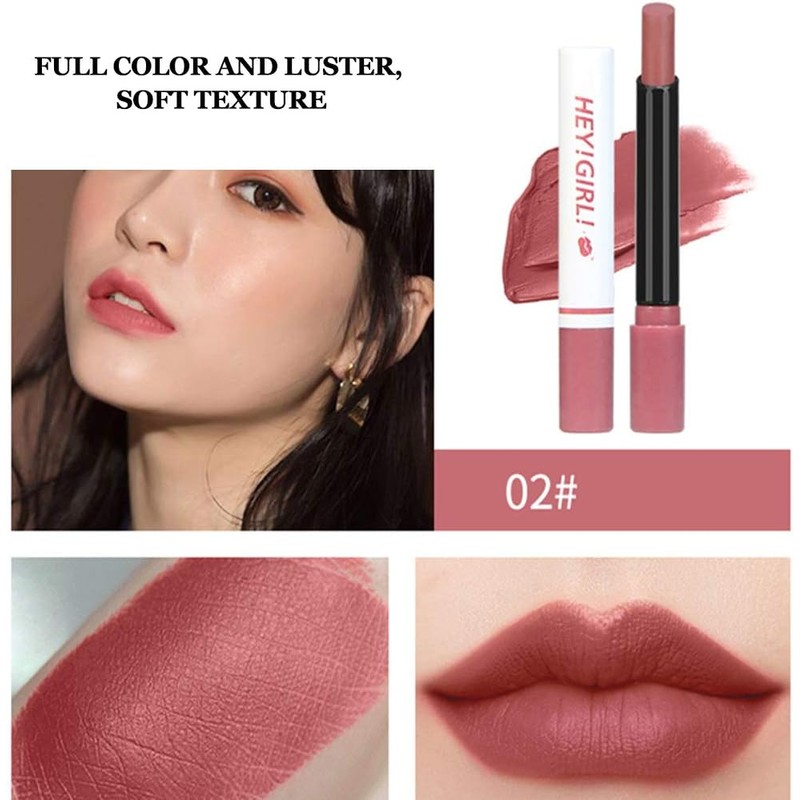 4 Unids/set Conjunto de Lápiz Labial Forma de Cigarrillo Mate