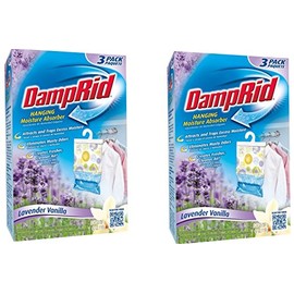 DampRid FG83LV Hanging Moisture Absorber Lavender Vanilla suNVXm, 2Pack (3 Pack, Lavendar)