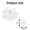 25 Pieces Clear Round Ball Cord Locks Toggles, Spring Cord