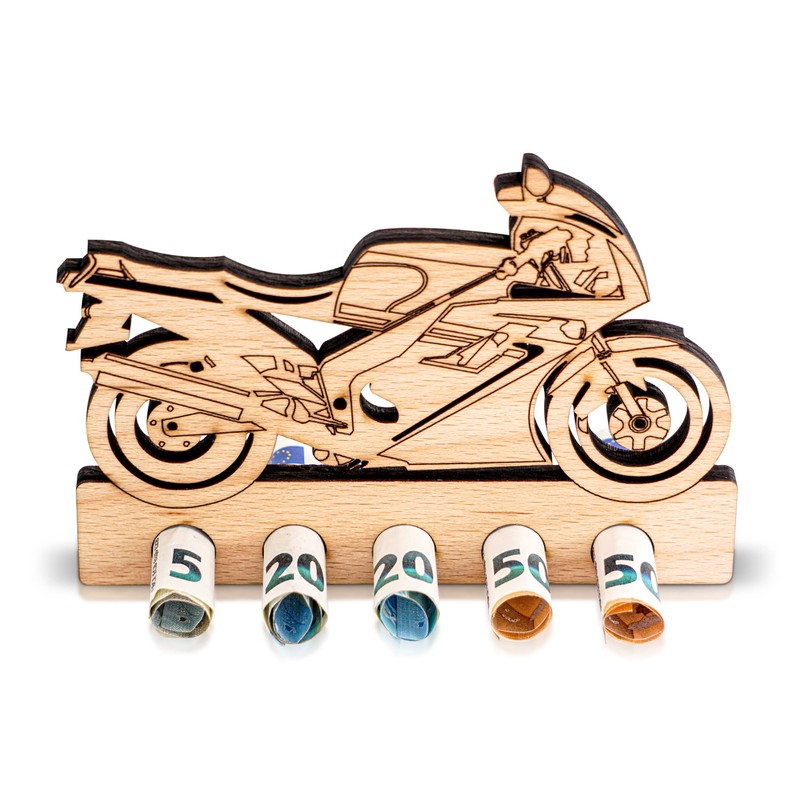 DARO Design - Motorcycle Racing Machine - Money Gift Wood