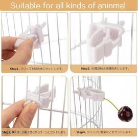 Set of 2 Birdcage Food Nippers Food Holder Clip Vegetables Easy Installation [Clip wan]