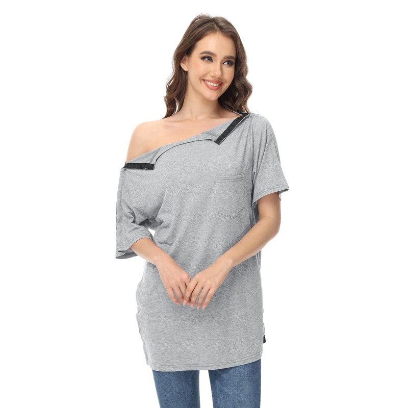 HIBOCT Post Shoulder Surgery Shirts for Men After Rotator Cuff