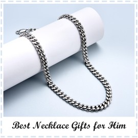 KORAS Valentines Gifts for Him, Gifts for Husband Boyfriend 8mm Promise Necklace for Him, Mens Valentines Gifts for Husband Boyfriend, Jewellery Presents for Birthday Christmas Anniversary