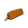 (Style Belt Shop SKY DARTS) [TOCHIGI LEATHER] Fudebako Pencil Case, Tochigi Leather, Round Zip, Selected Natural Leather, Cowhide Leather, Made in Japan, Braun