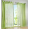 Simpvale Pack of 2 Voile Curtains for Belt Loop Transparent