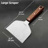 Vovoly Multipurpose Bench Scraper Kitchen Utensil for Flat Top Griddle,