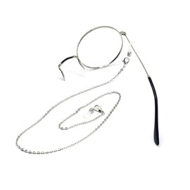 Kipzeui Monocle Monocle, Right Eye, Single Glasses, Chain Case, No Prescription, Cosplay Tool, Despicable Kid's Style, Butler, Gentleman, Costume, School Festival, For Photography, Unisex, Silver