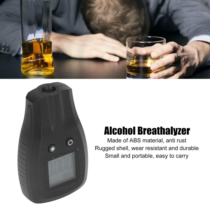 Alcohol Breathalyzer Automatic Alarm Rugged Case Small Accurate Alcohol Breathalyzer