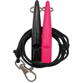 ACME Dog Whistle No. 210.5 with Whistle Band | Double Pack | 2 Whistles Including 2 Bands | Ideal for Recall - Loud and Far-reaching (Black + DG Pink)