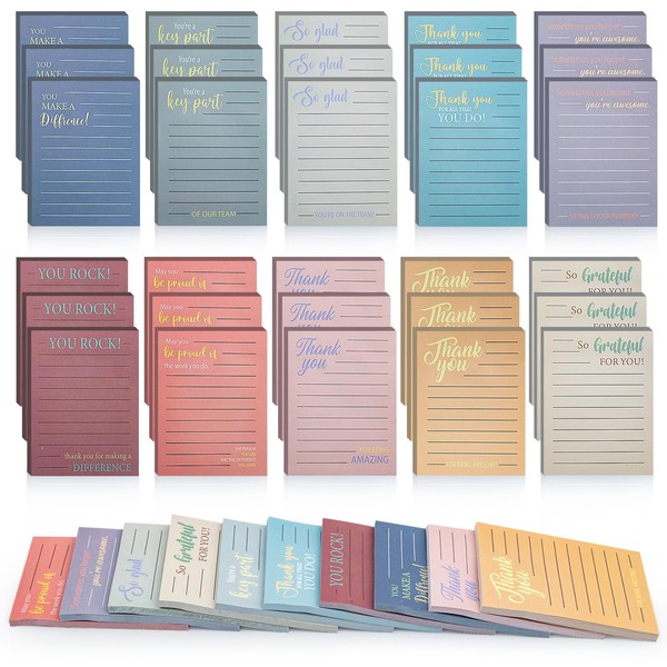 30Pcs Employee Appreciation Sticky Notes Thank You Gifts Bulk Note