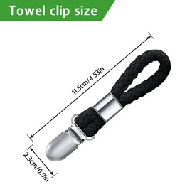 Innovess 6 Pcs Black Towel Clips, Metal Tea Towel Hooks, Towel Clips for Hanging, Black Tea Towels for Kitchen Bathroom Beach and Laundry, Tea Towel Clips, Hanging Clips, Space Saving Towel Holders