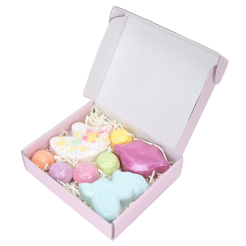 8pcs Bubble Bath Ball Set Different Shapes Fragrance Exfoliating Refreshing