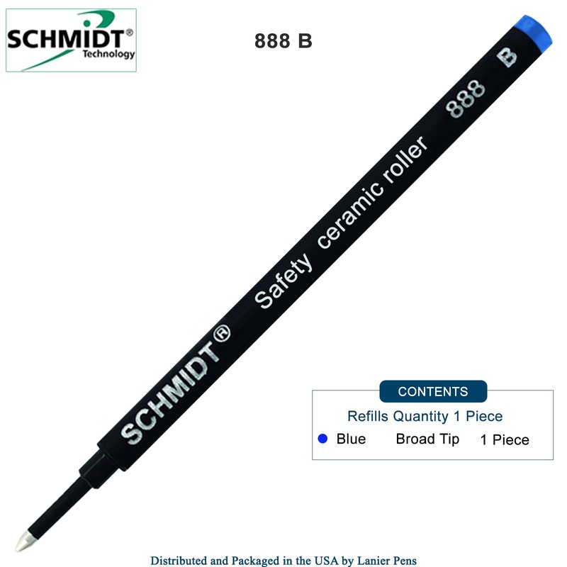Schmidt 888 Blue Broad Rollerball Refill