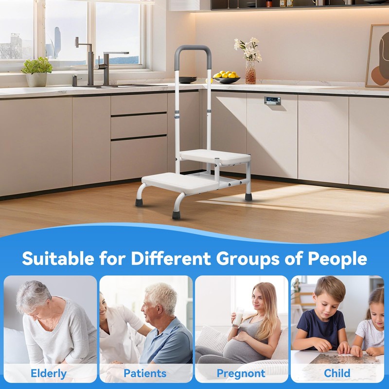 Step Stool with Handle - Heavy Duty Step Stool with