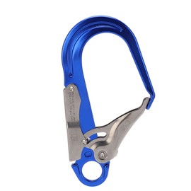 Rock Climbing Hook Aluminium Alloy Blue 25KN Bearing Capacity Locking Carabiner Clip for Exploring Mountaineer