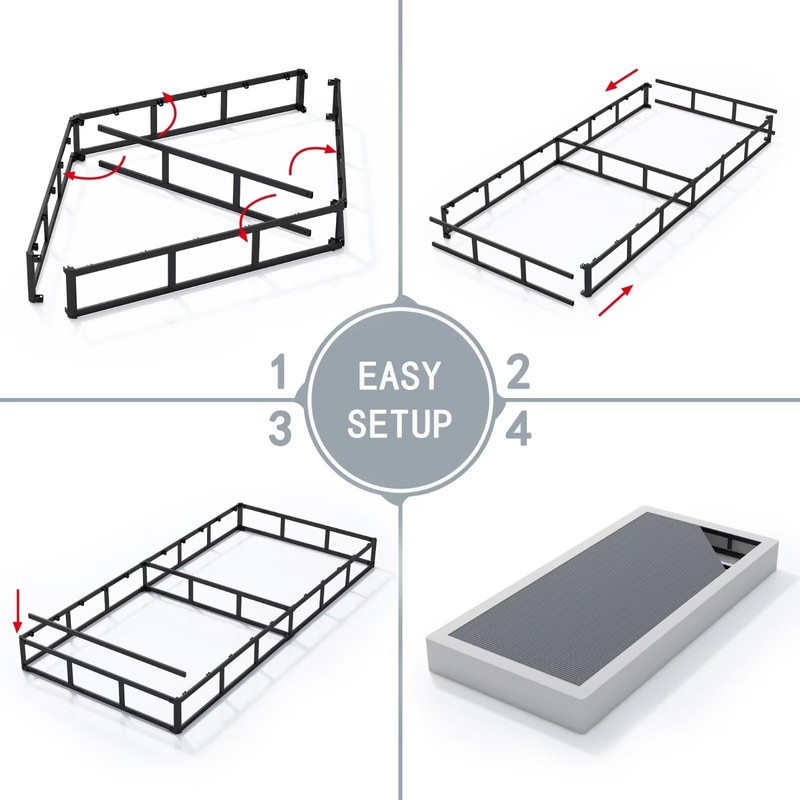ALDRICH Box Springs Twin 9 Inch, Heavy Duty Metal Frame
