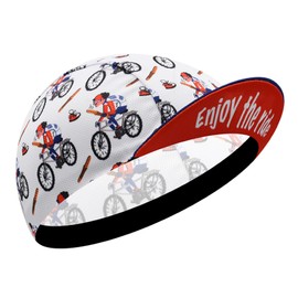 HULG Bicycle Cap, Cooling Skull Cycling Cap with Sun Visor, Sun Protection, UV Road Bike Hat, Cycling Cap for Men and Women, Style-11, Unit size