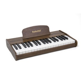 Kids Piano Keyboard 37 Keys Digital Piano for Kids Mini Musical Instruments Wooden Pianos Toy for 4+ Years Old Girls and Boys Birthday Gift Walnut