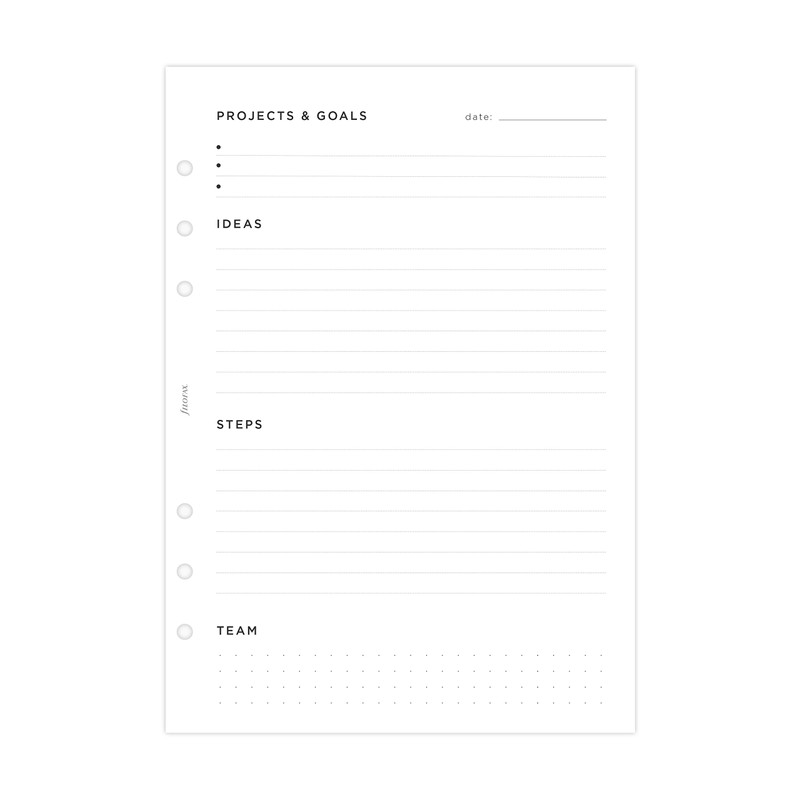 Filofax A5 Project Management Refill 132685