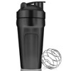 ROCKY&CHAO Shaker Proteinshake 900ml (mit Schnappdeckel |Schwarz)