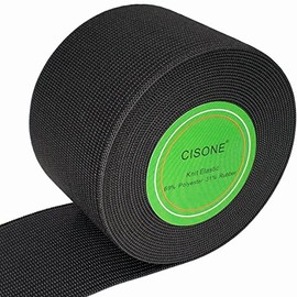 Knit Elastic 2 Inch Wide Black Heavy Stretch High Elasticity Knit Elastic Band 5 Yards