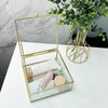 Ylu Yni Glass Jewelry Organizer Box Clear Keepsake Case with