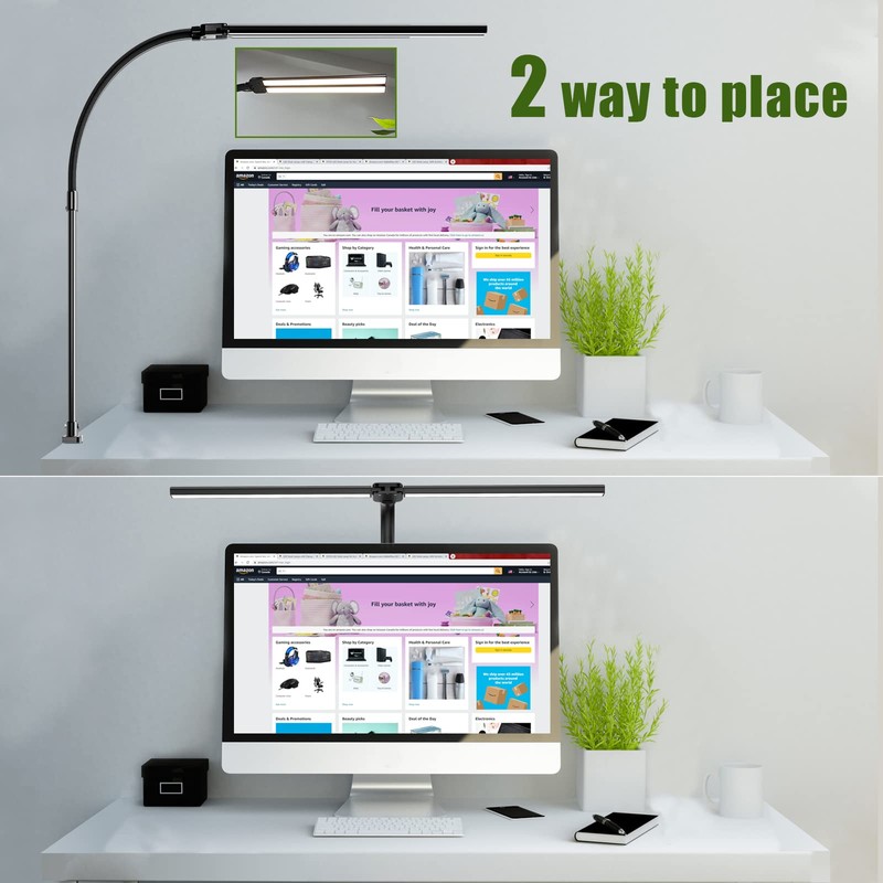 Ksunun Double Head LED Desk Lamp, Architect Desk Lamps for