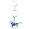 WEVENI Aleación de caballo ejecución llavero accesorios esmalte joyería para