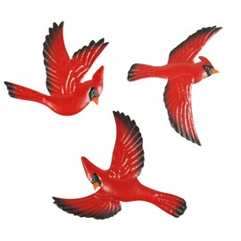 CHILDWEET 3 Pcs Wrought Pendant Wall Decor Bird Decor Metal Wall Hanging Art Random Style