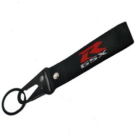 Decal Story Motorcycle Keychain Metal Key Tag Label Ring Compatible With Suzuki GSXR 1000 250 600 750 1300 Hayabusa, Black, Free