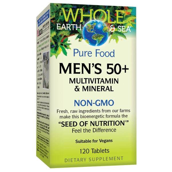 Whole Earth & Sea Mens 50 +l Multivitamin & Mineral Natural Factors 120 Tabs