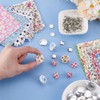 WEBEEDY 50 Sets Floral Button Stud Earring Making Kit Fresh