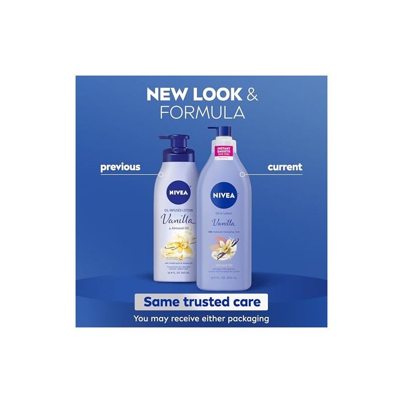 NIVEA Vanilla and Almond Oil Infused Body Lotion - Fast